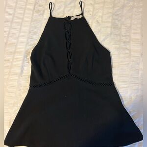 Black cut-out flare top | Lush | Size Small